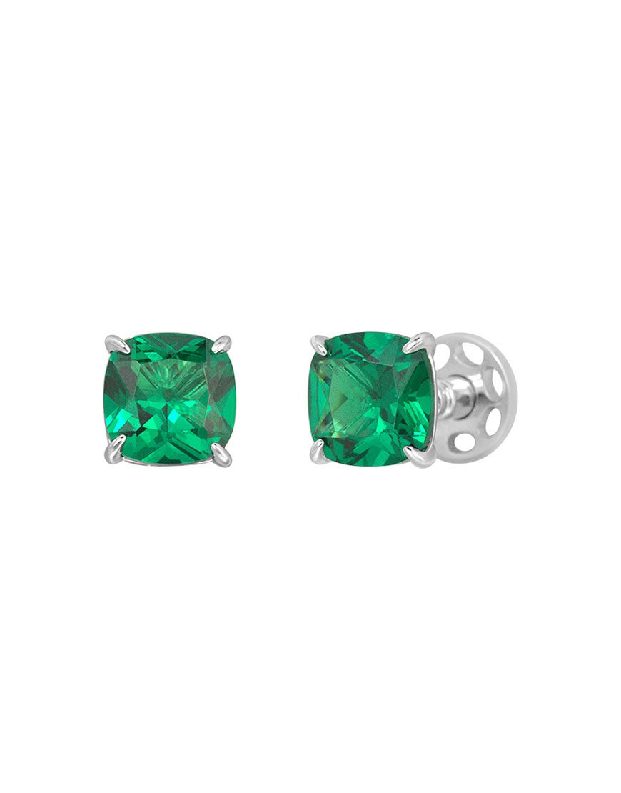 Серебряный серьги с цирконием Square