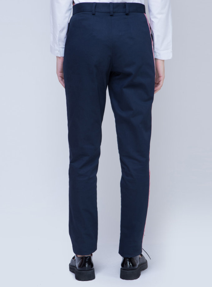 Хлопковые брюки с лампасами INS_FW17_1804_outlet, фото 1 - в интернет магазине KAPSULA