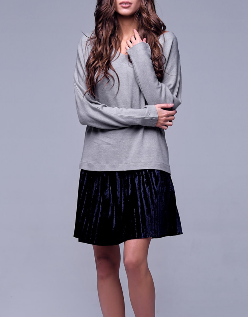 

Плиссированная юбка мини из бархата