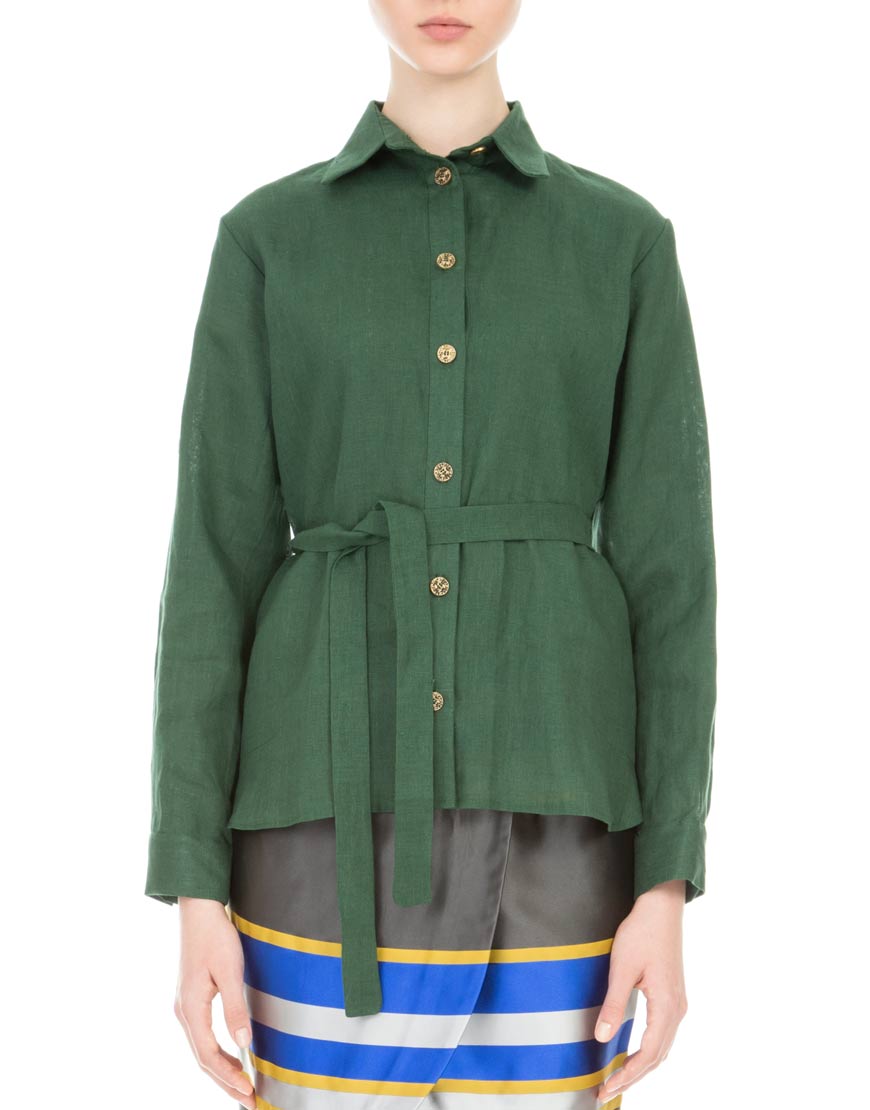 

Рубашка oversize из льна
