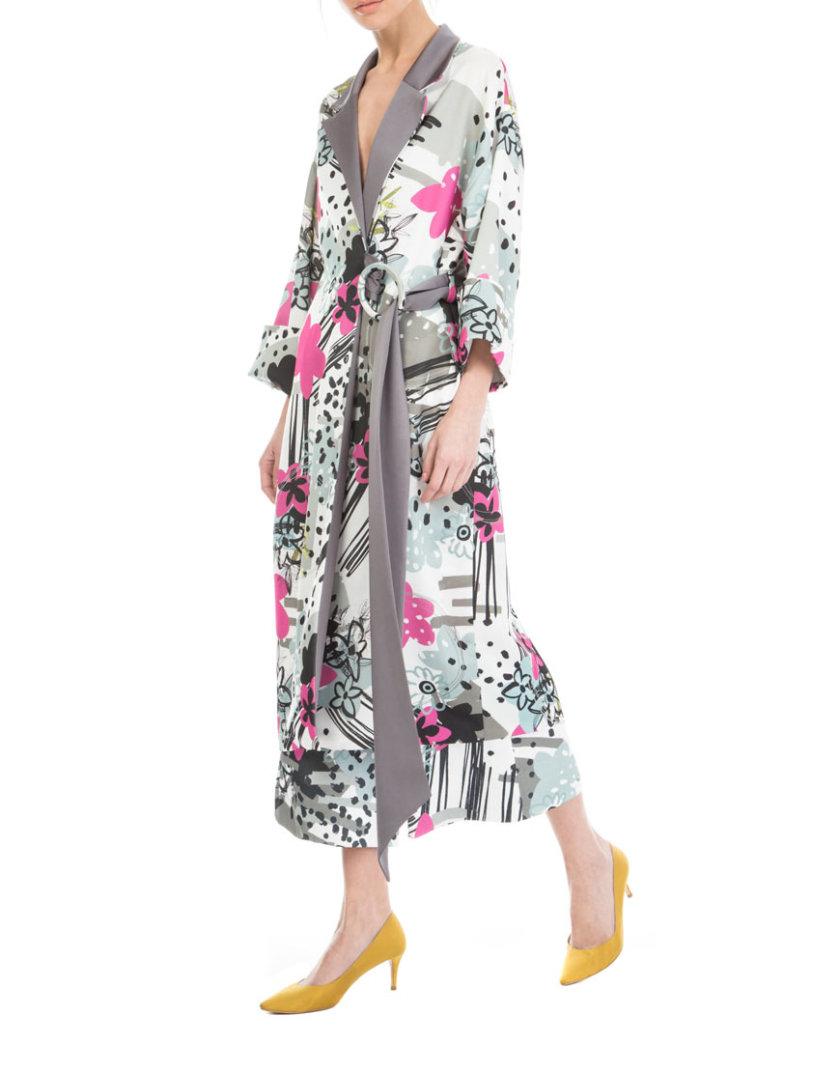 Платье-халат в принт SAYYA_SS779_outlet, фото 1 - в интернет магазине KAPSULA
