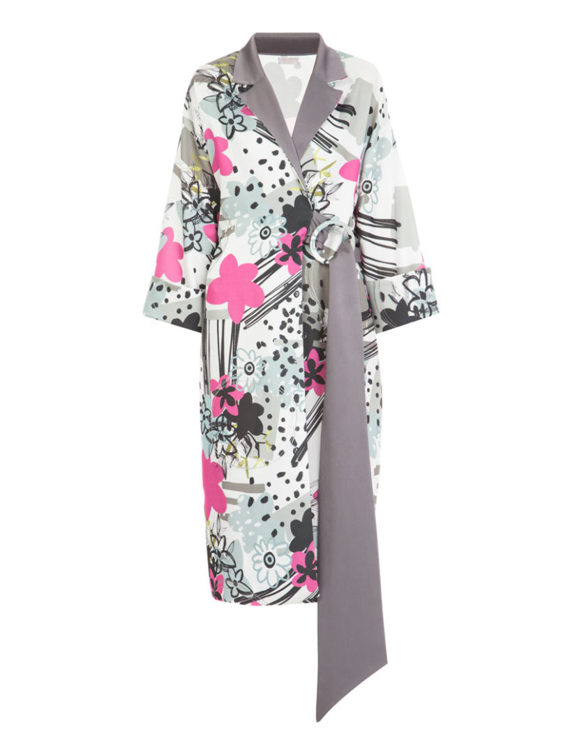 Платье-халат в принт SAYYA_SS779_outlet, фото 1 - в интернет магазине KAPSULA
