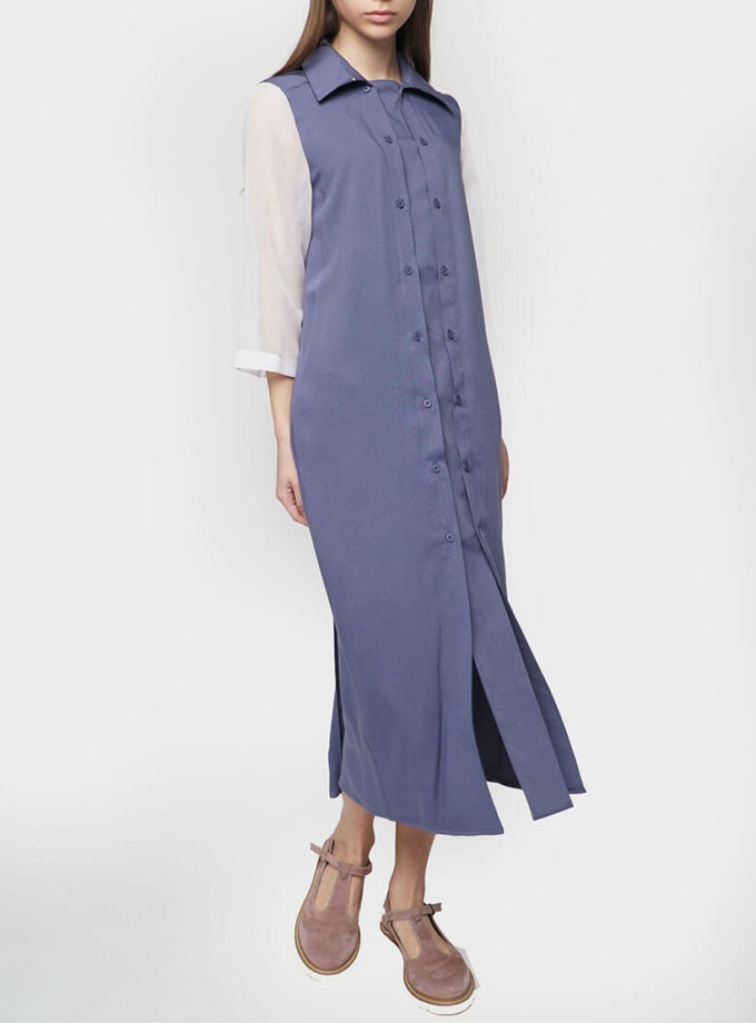 Платье рубашка из тонкого штапеля INS_SS1801_9_outlet, фото 1 - в интернет магазине KAPSULA