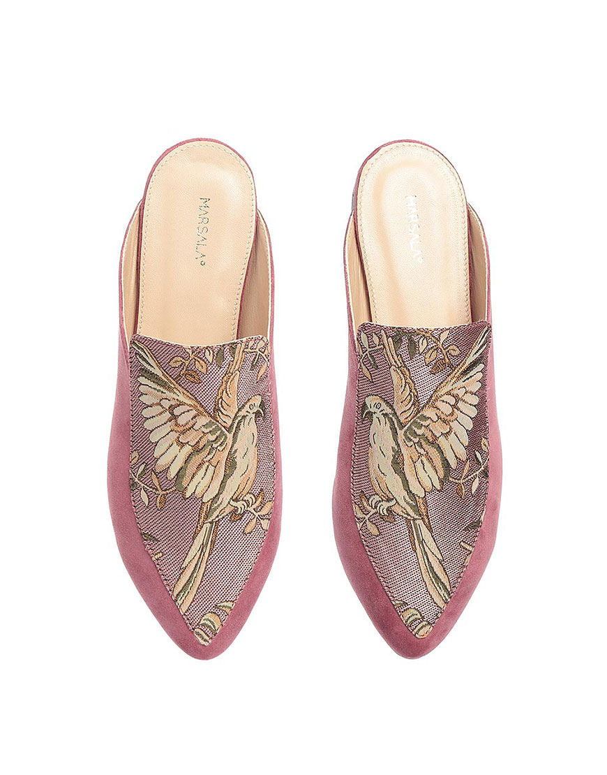 

Мюли Bird Pink из замши