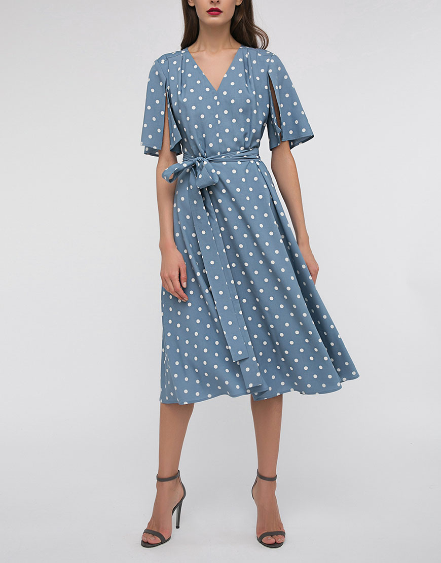 

Платье под пояс polka dots
