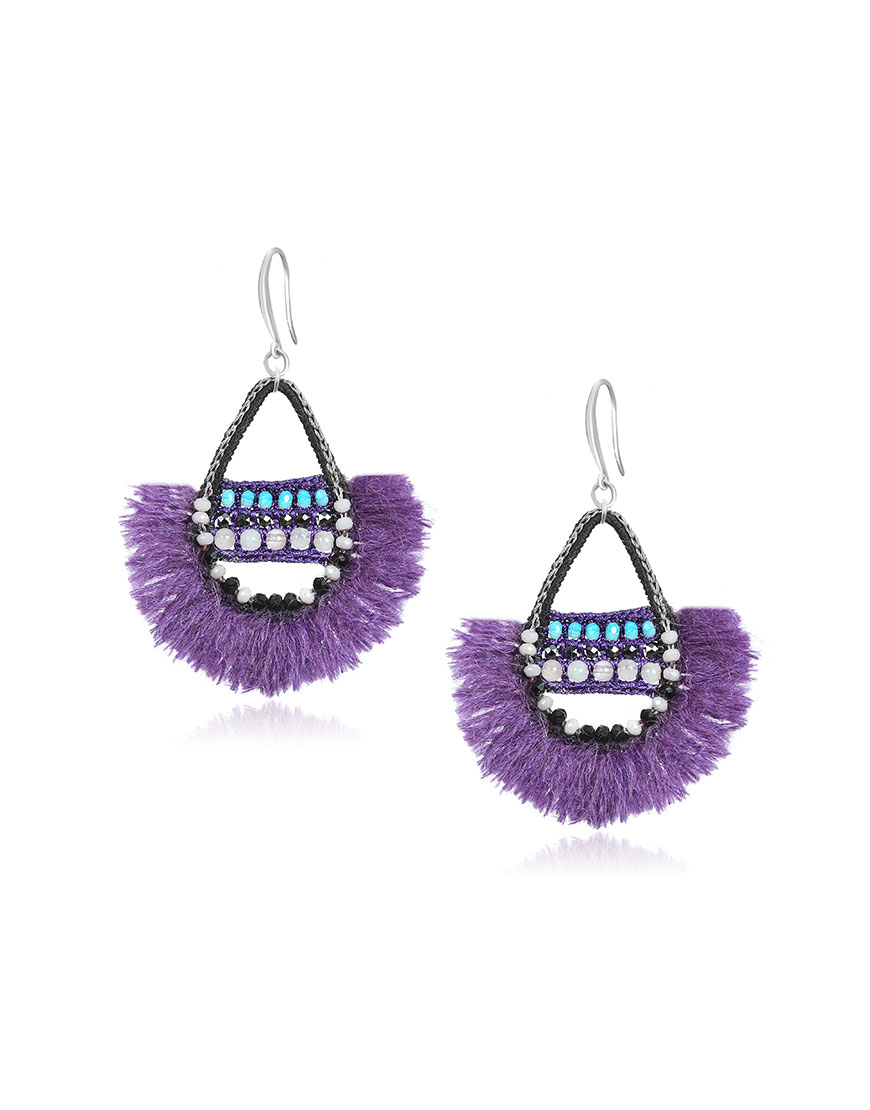 

Серьги из кварца и бусин Swarovski