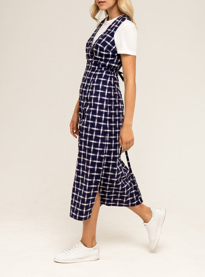 Платье-сарафан с завязками PPMT_PM-33_сage, фото 1 - в интернет магазине KAPSULA