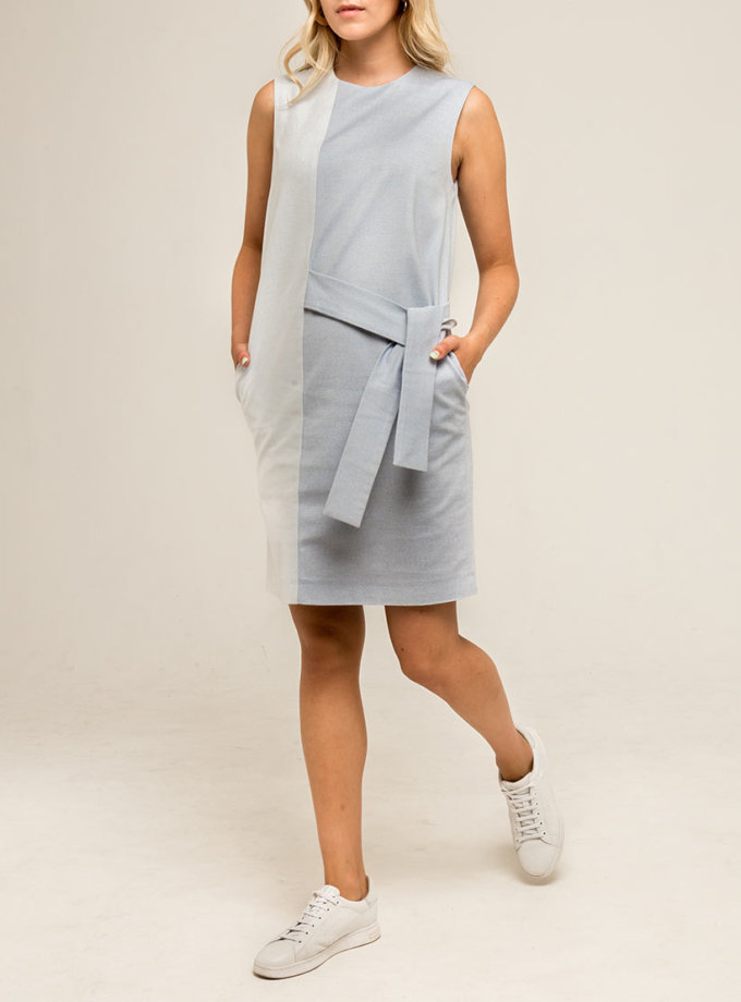 Платье на завязках PPMT_PM-43_blue, фото 1 - в интернет магазине KAPSULA