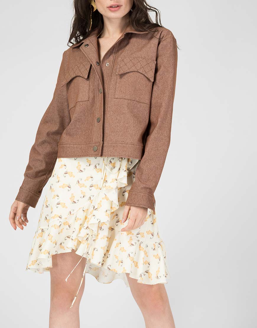 

Стеганная куртка из джинса