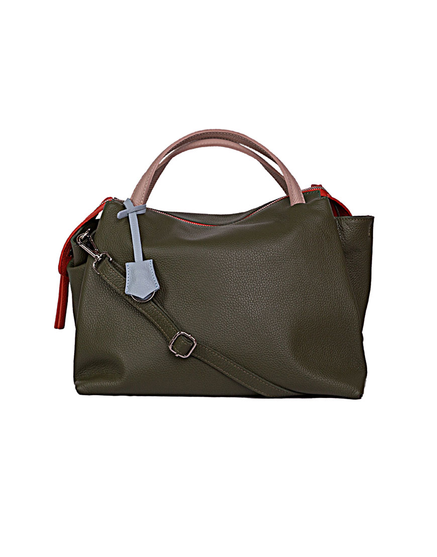 

Большая сумка из зернистой кожи Dark Green