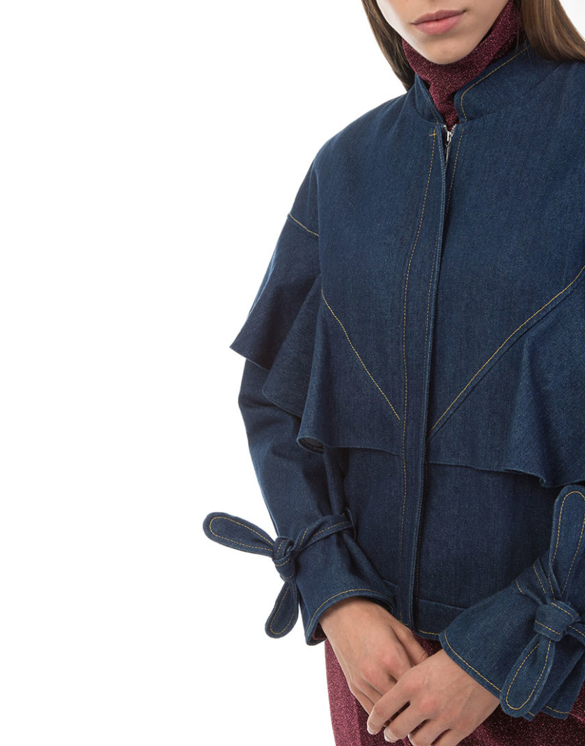 Джинсовая куртка с рюшами SAYYA_SS766_1_outlet, фото 1 - в интернет магазине KAPSULA
