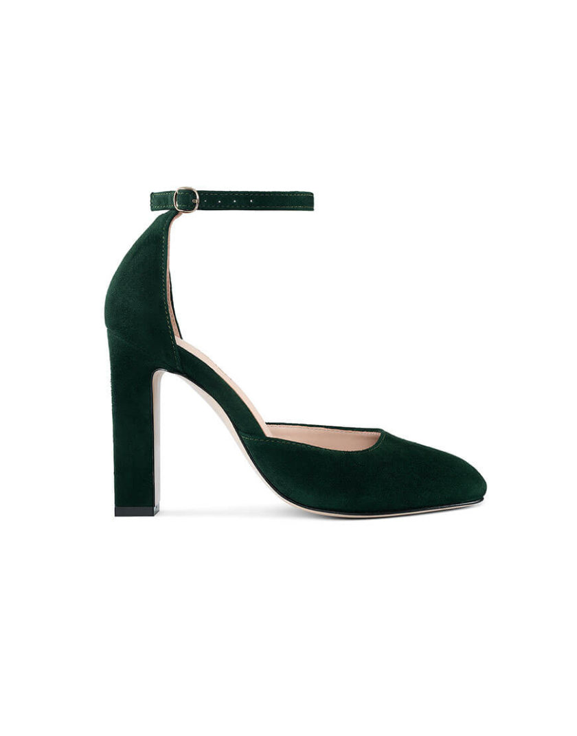 Замшеві туфлі Mary Jane Dark Green MRSL_993263, фото 1 - в интернет магазине KAPSULA