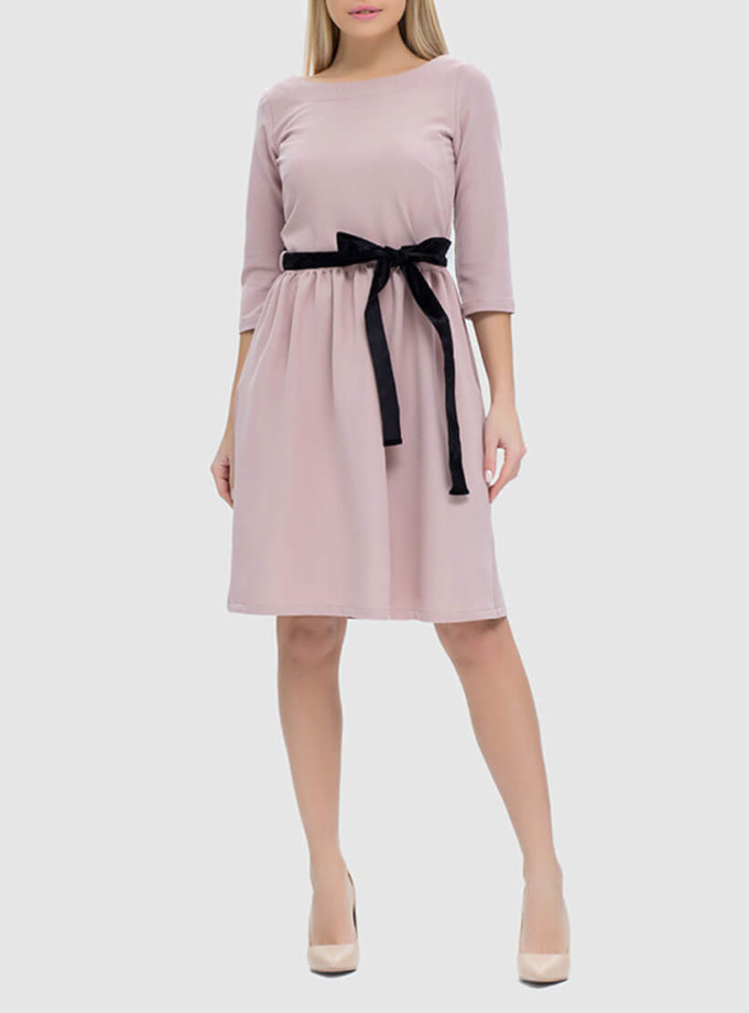 Платье с пуговицами на спинке и съемным поясом MRND_М40-1, фото 1 - в интернет магазине KAPSULA