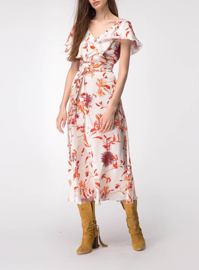 Платье миди с широкими рукавами SHKO_18020002, фото 1 - в интернет магазине KAPSULA