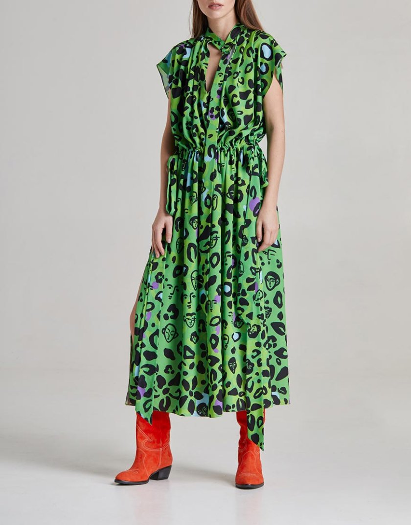 Платье миди со складками SAYYA_SS863, фото 1 - в интернет магазине KAPSULA