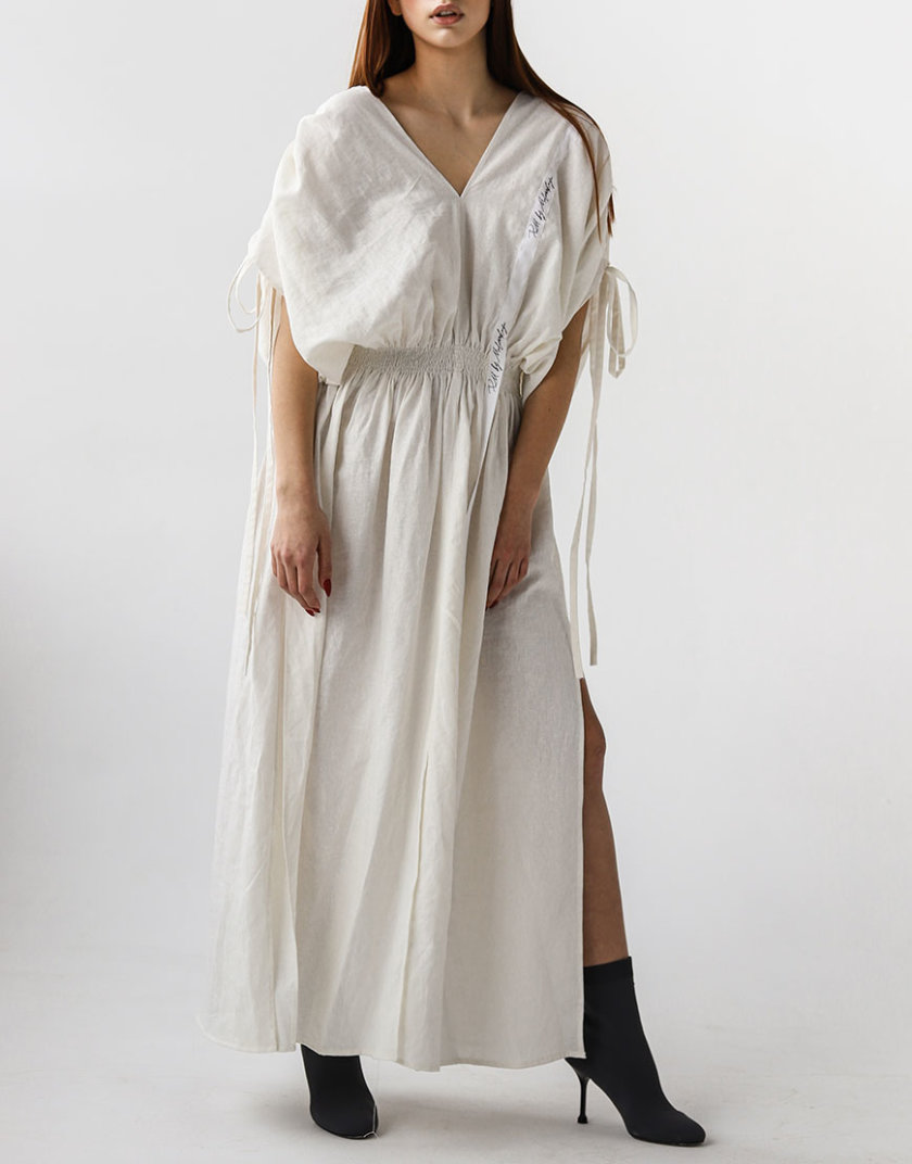 Льняное платье на кулисках XM_xm_denim10, фото 1 - в интернет магазине KAPSULA