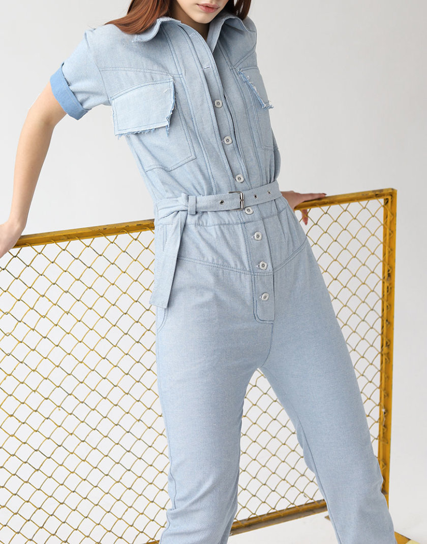 джинсовый комбинезон с поясом XM_xm_denim2, фото 1 - в интернет магазине KAPSULA