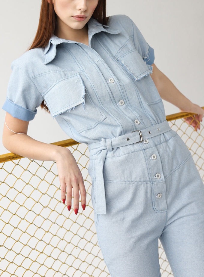 джинсовый комбинезон с поясом XM_xm_denim2, фото 1 джинсовый комбинезон с поясом XM_xm_denim2, фото 1 - в интернет магазине KAPSULA