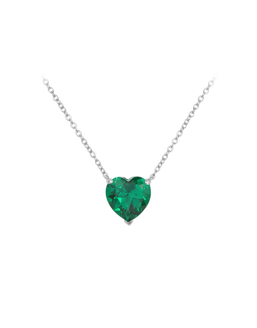 

Серебряная подвеска со вставками из циркония Heart