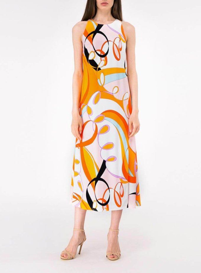 Платье прямого кроя с разрезом SHKO-19018001, фото 1 - в интернет магазине KAPSULA