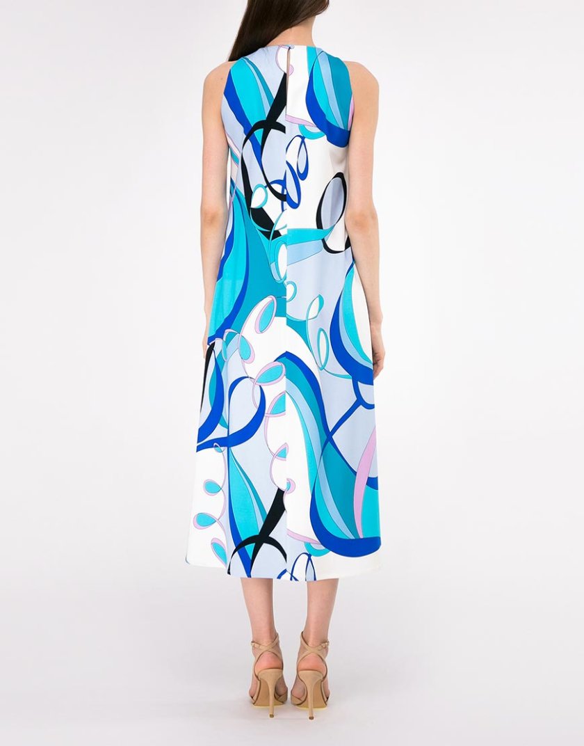 Платье прямого кроя с разрезом SHKO-19018002, фото 1 - в интернет магазине KAPSULA