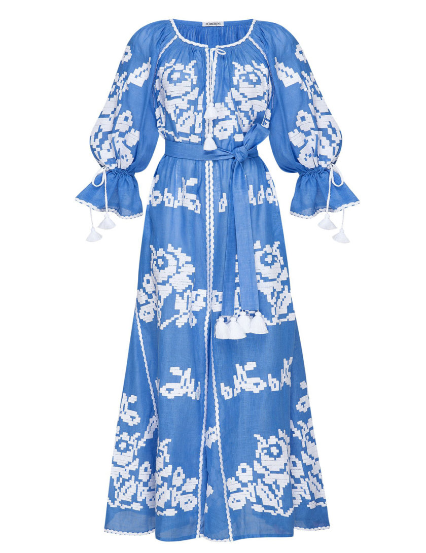 Платье-вышиванка Океан FOBERI_01155, фото 1 - в интернет магазине KAPSULA