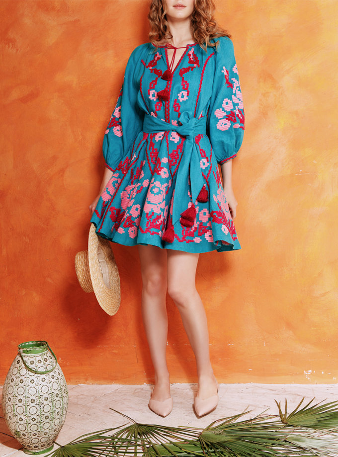 Платье-вышиванка Сиалия FOBERI_01157, фото 1 - в интернет магазине KAPSULA