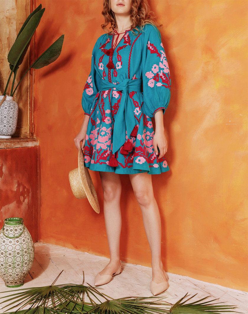 Платье-вышиванка Сиалия FOBERI_01157, фото 1 - в интернет магазине KAPSULA