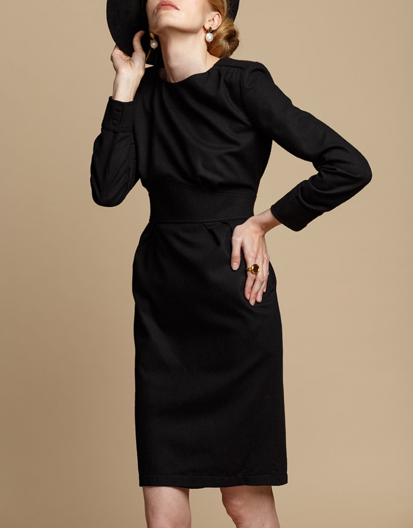 Платье-футляр из шерсти INS_FW1920_12, фото 1 - в интернет магазине KAPSULA