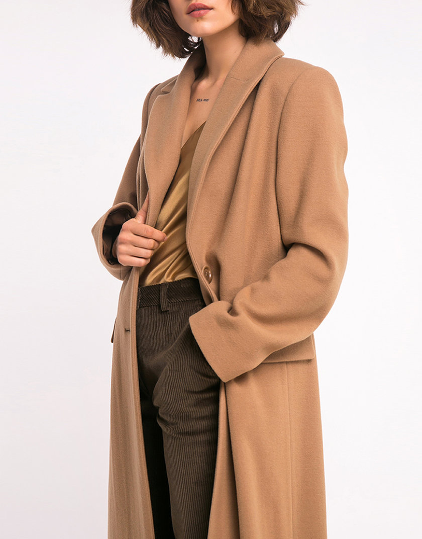 Пальто прямое из шерсти 19041002, фото 1 - в интернет магазине KAPSULA