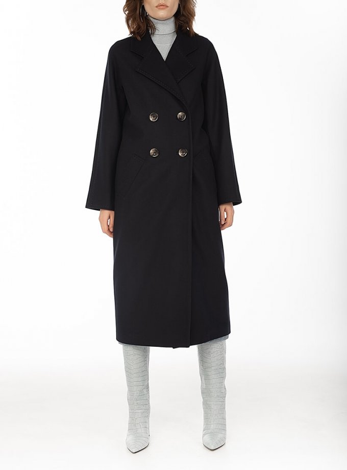 Двубортное пальто c рукавом реглан Black WNDR_fw1920_cblck02, фото 1 Двубортное пальто c рукавом реглан Black WNDR_fw1920_cblck02, фото 1 - в интернет магазине KAPSULA