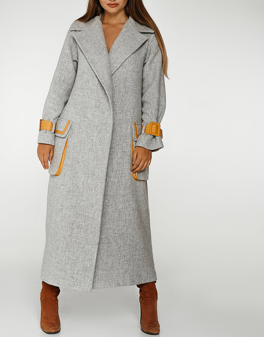Шерстяное пальто с контрастными вставками WNDR_fw1920_cgy03, фото 1 - в интернет магазине KAPSULA