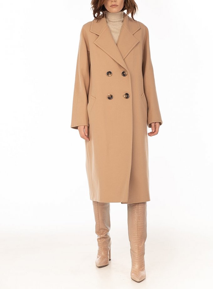 Двубортное пальто c рукавом реглан Sand WNDR_fw1920_cs02, фото 1 Двубортное пальто c рукавом реглан Sand WNDR_fw1920_cs02, фото 1 - в интернет магазине KAPSULA