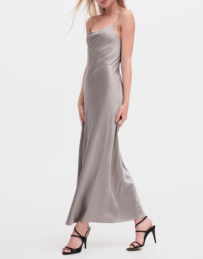 Сукня на тонких бретельках MISS_DR-021-gray, фото 1 - в интернет магазине KAPSULA