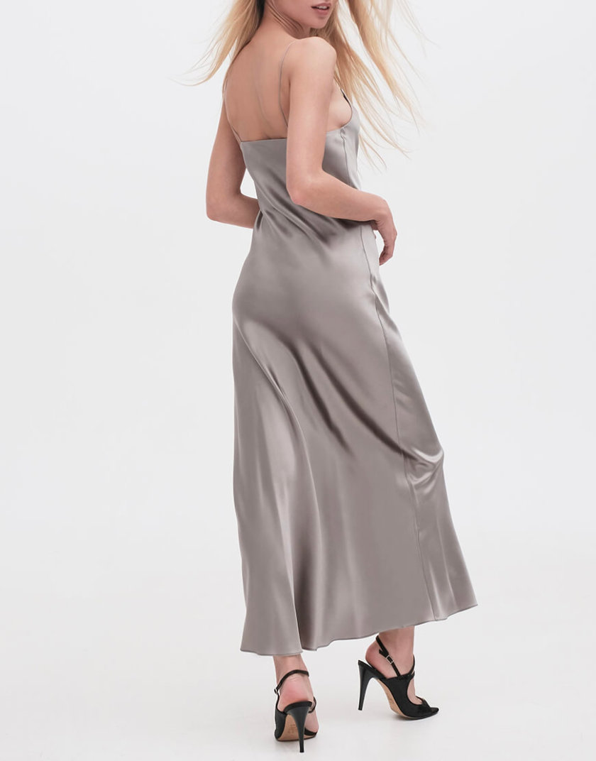 Сукня на тонких бретельках MISS_DR-021-gray, фото 1 - в интернет магазине KAPSULA