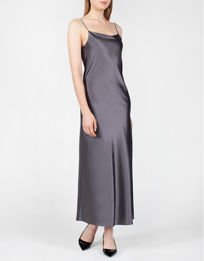 Платье с вырезом на спине MISS_DR-024-gray, фото 1 - в интернет магазине KAPSULA