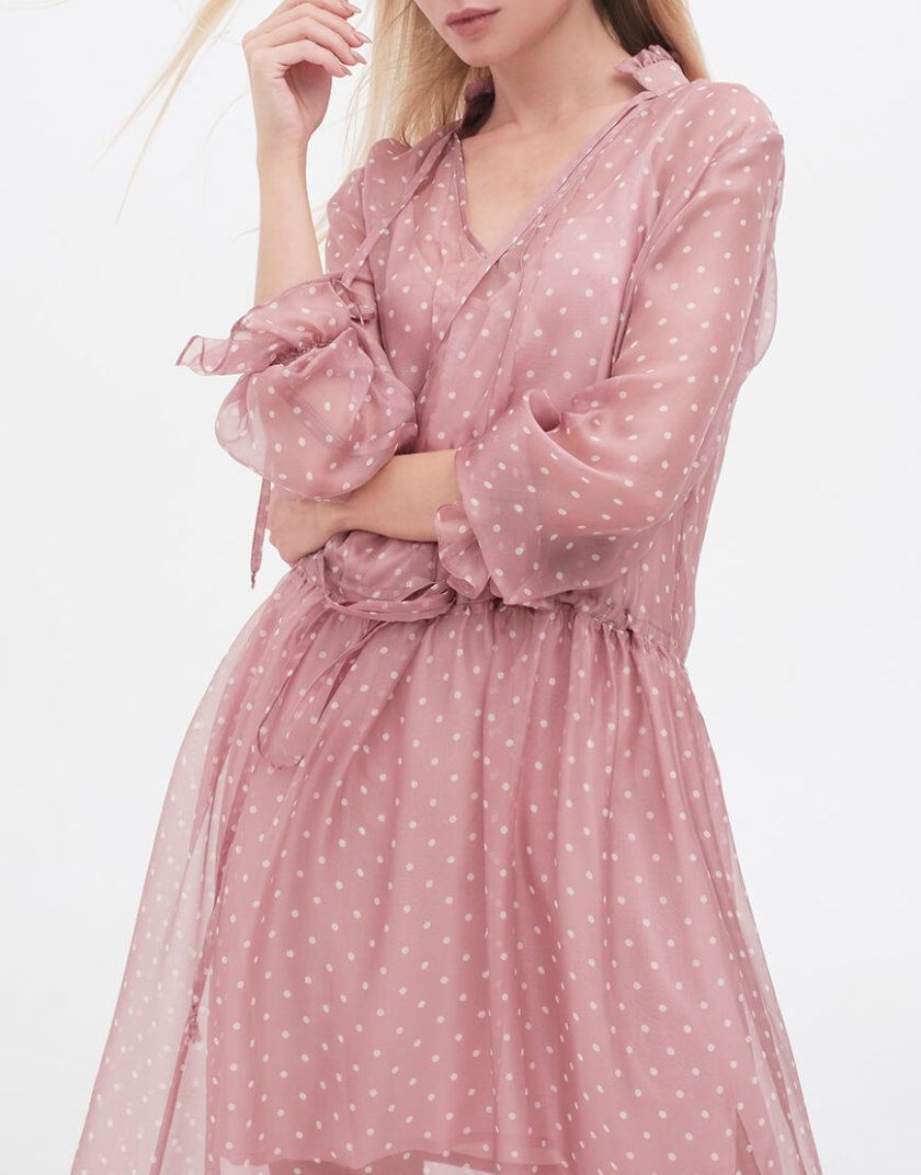 Шифоновое платье в стиле бохо MISS_DR-018-pink, фото 1 - в интернет магазине KAPSULA