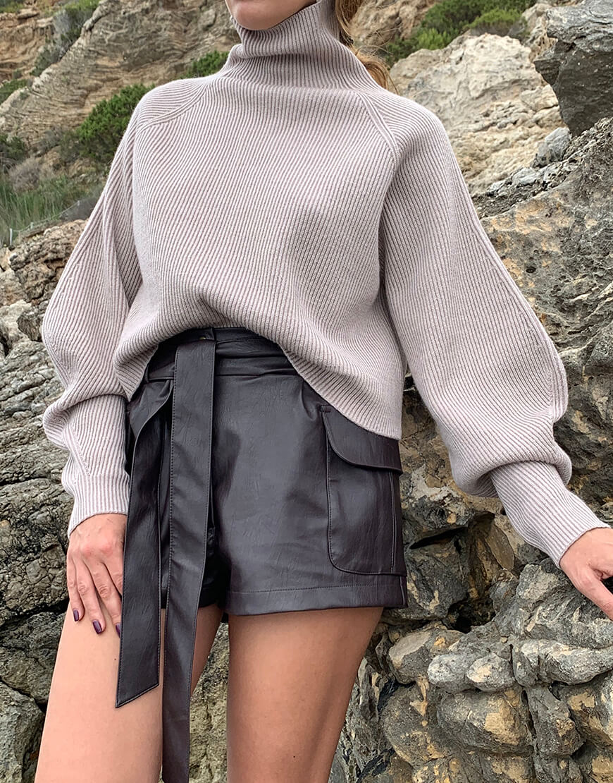 Кроп-светр із мериносової вовни MISS_PU-012-beige, фото 1 Кроп-светр із мериносової вовни MISS_PU-012-beige, фото 1 - в интернет магазине KAPSULA