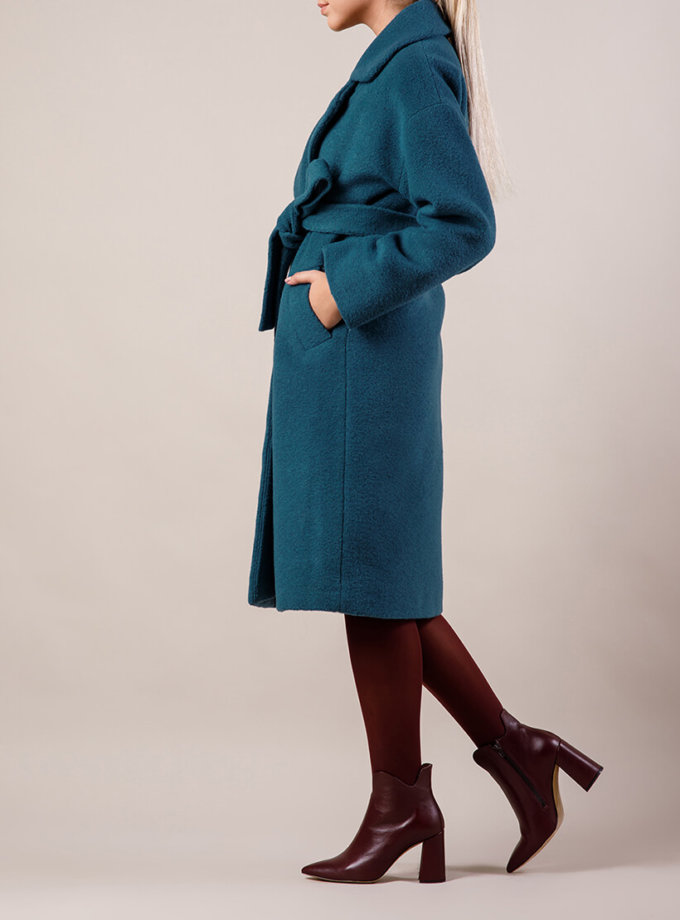 Утепленное зимнее пальто из шерсти MMT_081-blue, фото 1 - в интернет магазине KAPSULA