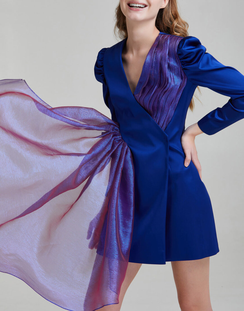 Атласное платье-жакет SAYYA _FW955, фото 1 - в интернет магазине KAPSULA