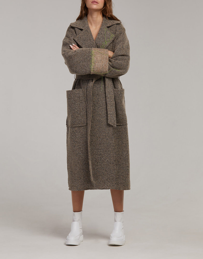 Пальто на запах из шерсти SAYYA_fw949, фото 1 - в интернет магазине KAPSULA
