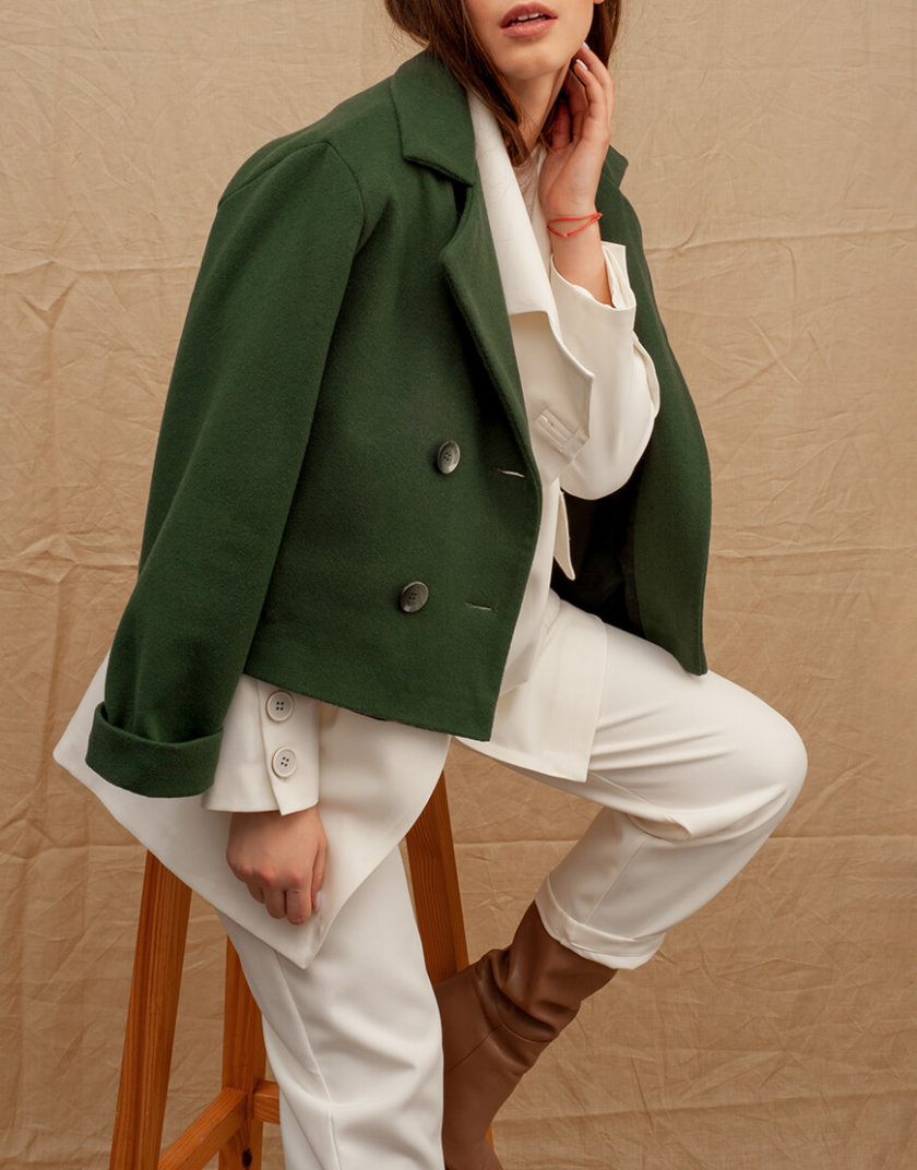 Укороченное пальто из шерсти XM_basic24, фото 1 - в интернет магазине KAPSULA