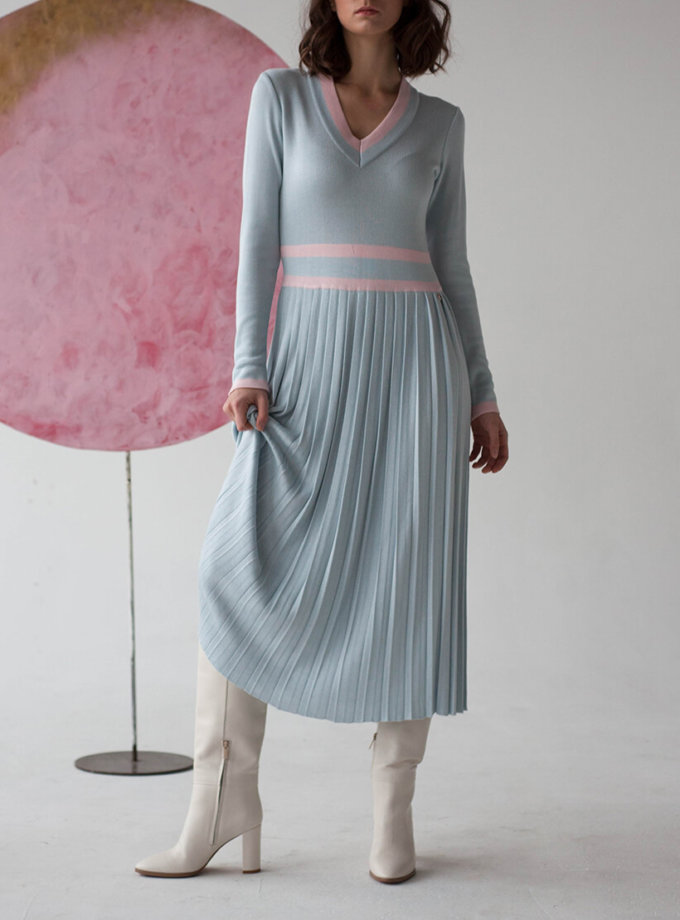 Платье плиссе из трикотажа NBL_09-PTVP, фото 1 - в интернет магазине KAPSULA