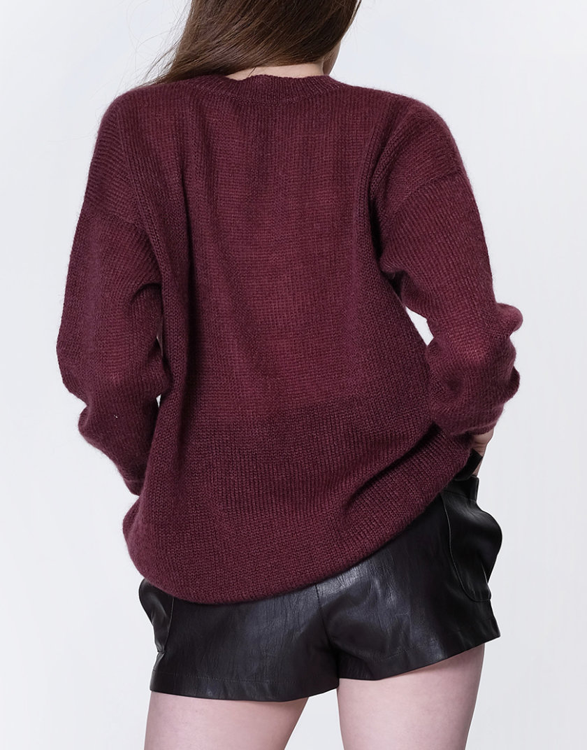 Тонкий свитер из мохера MISS_PU-013-brown, фото 1 - в интернет магазине KAPSULA