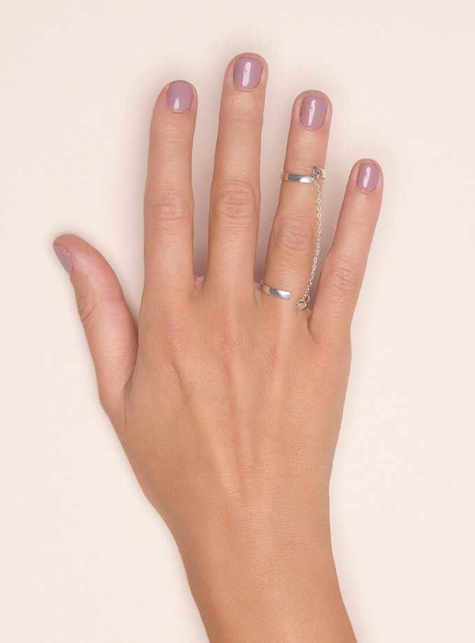 Двойное кольцо с цепочкой YSB_KL-7010, фото 1 - в интернет магазине KAPSULA