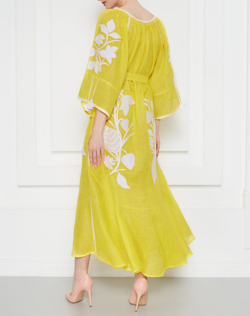 Платье из льна Эдэм на кнопках FOBERI_SS20022, фото 1 - в интернет магазине KAPSULA