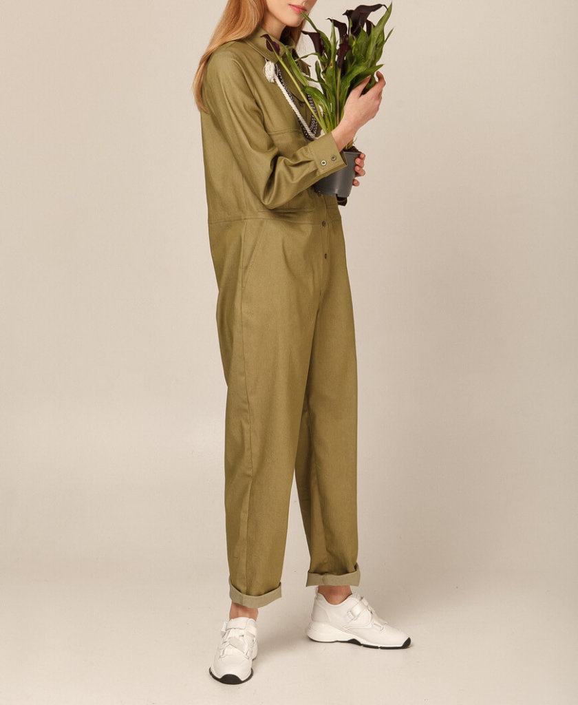 Хлопковый комбинезон с прямыми брюками AY_2935, фото 1 - в интернет магазине KAPSULA