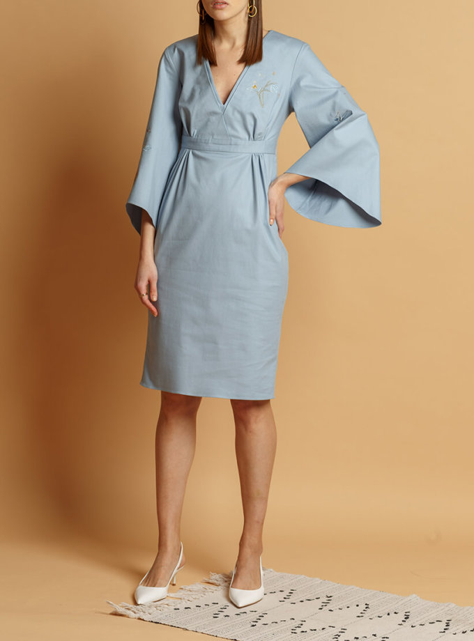 Бавовняна сукня з вишивкою INS_SS20_8, фото 1 - в интернет магазине KAPSULA