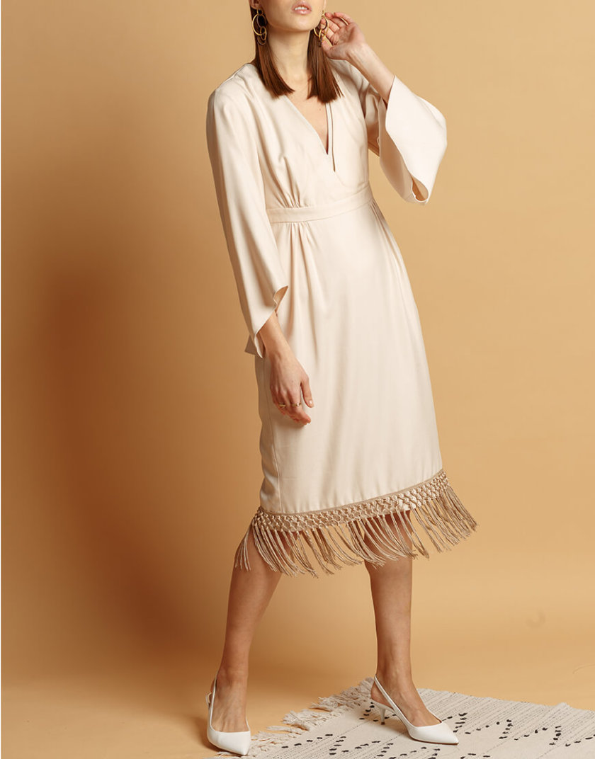 Платье из хлопка с кисточками INS_SS20_8_01, фото 1 - в интернет магазине KAPSULA
