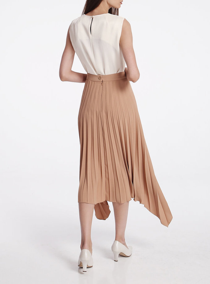 Асимметричная юбка плиссе SHKO_19062001, фото 1 - в интернет магазине KAPSULA
